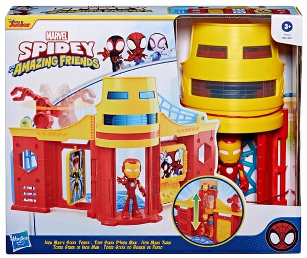 HASBRO SPIDEY och Superkompisar - Iron Man Tower + Actionfigur F9351