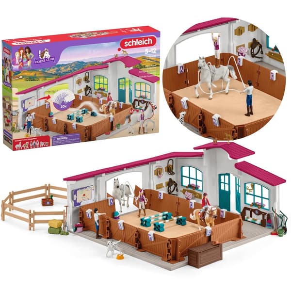 Schleich 42639 Hevoskerho - Ratsastusalue hevosille lisävarusteineen 5+