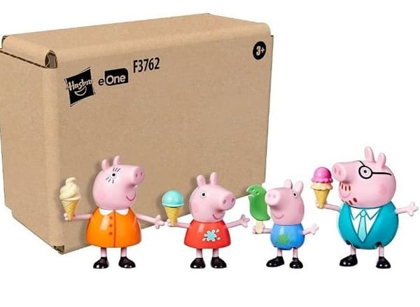 Gurli Gris sæt med 4 figurer med is brun æske F3762 Hasbro