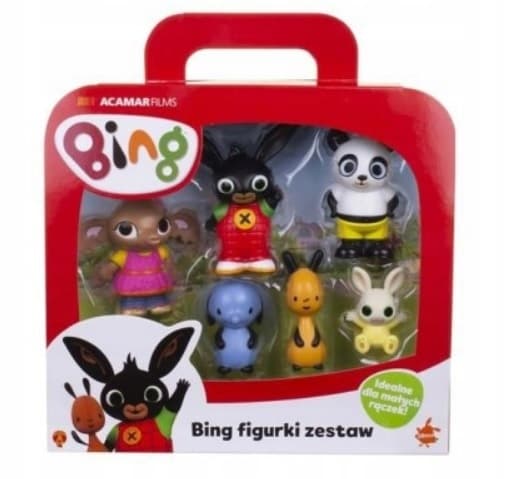 BING KANIN STORT SÆT MED 6 PANDO SULA FLOP-FIGURINER