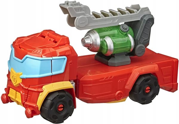 TRANSFORMERS RESCUE BOTS HOT SHOT 35 cm STOR 2-i-1