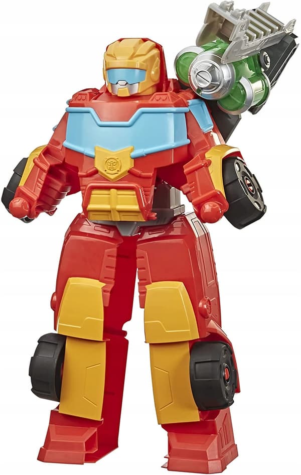 TRANSFORMERS RESCUE BOTS HOT SHOT 35 cm STOR 2-i-1