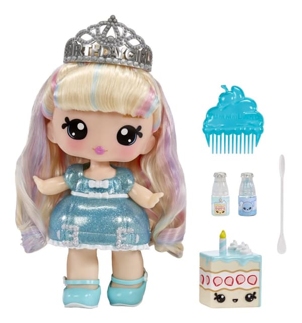 MGA Entertainment Yummiland - iso nukke + huulikiiltolemmikki - Callie-syntymäpäiväkakku