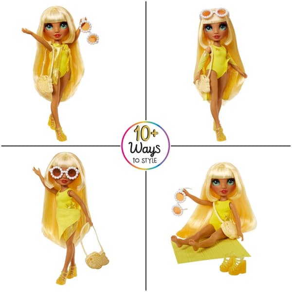 Rainbow High Swim & Style Modedukke - Solrig (Gul)