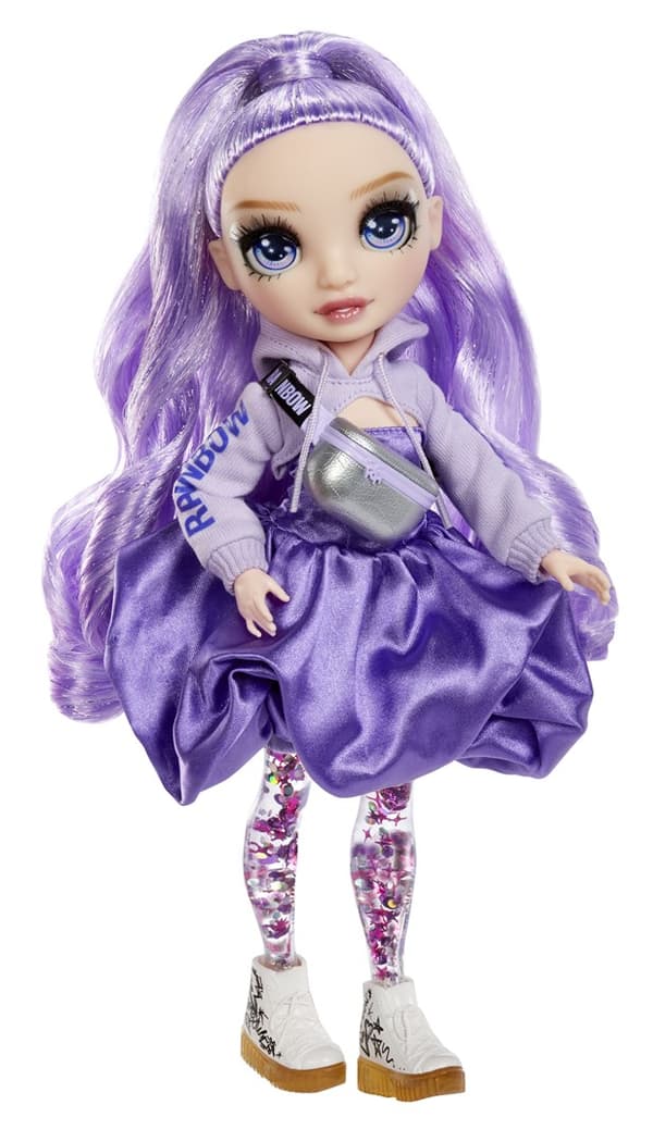 Regnbågsfärgade glitter- och glansdockor - Viola (lila)