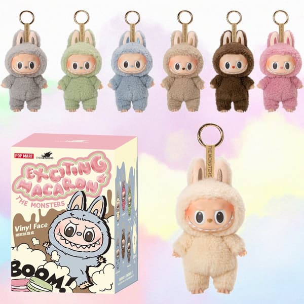 POP MART Labubu The Monsters – Exciting Macaron Blind Box 17 cm Vinylfigur | Samleleke | Designerfigur | Originalt produkt