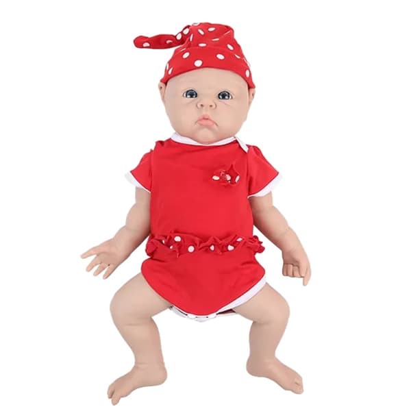 Silicone Reborn Baby Dolls, Realistiskt Utseende, Viktad Kropp,47 cm (18,5 tum) Flicka