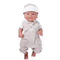 Miniatyrbild 1 av 2: Silicone Reborn Baby Doll, Livliknande Mjuk Känsla, Anpassningsbara Ögonfärger,36 cm (14 tum) Pojke