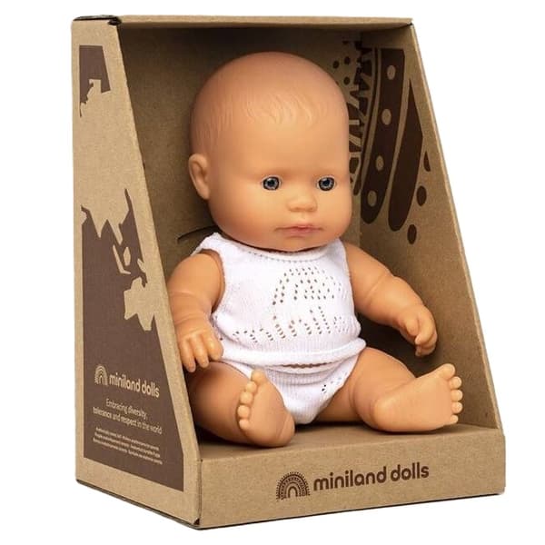 Europeisk pojkdocka 21 cm, Miniland Dolls