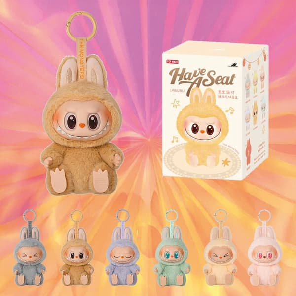 POP MART Labubu The Monsters Have a Seat blind box 17 cm vinylfigur Generation 2 originalprodukt tilfeldig samlerfigur