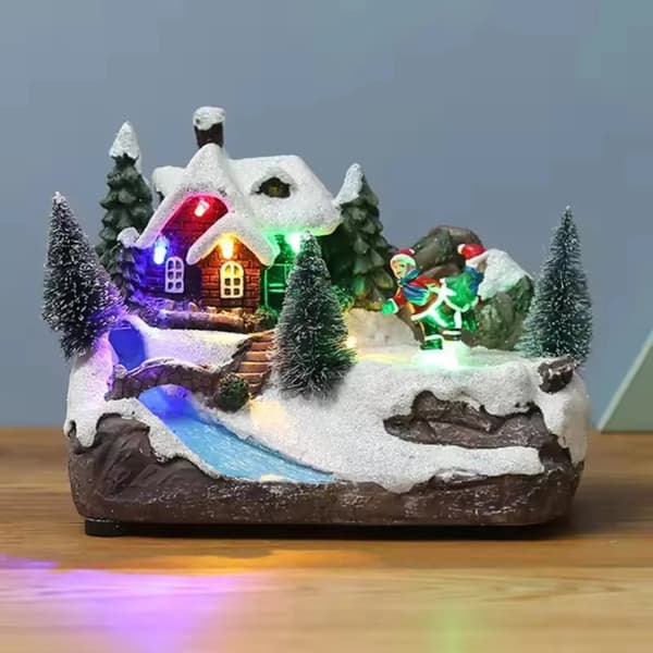 Julepynt, Harpiks Materiale, Hus Form, Festlige Elementer,2