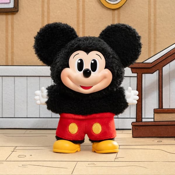 POP Mart Mickey Family Cute Together Keychain Series Vinyl Plush Blind Box