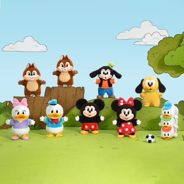 POP Mart Mickey Family Cute Together Keychain Series Vinyl Plush Blind Box