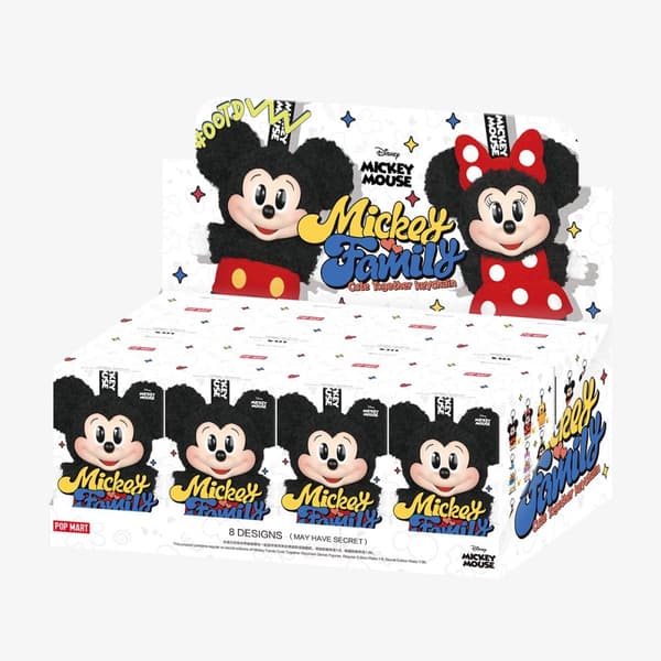 POP Mart Mickey Family Cute Together Keychain Series Vinyl Plush Blind Box
