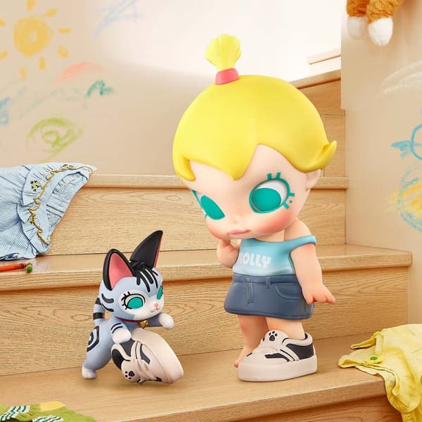 POP Mart Baby Molly & Baby Tabby Series Figures Vinyl Plush Blind Box