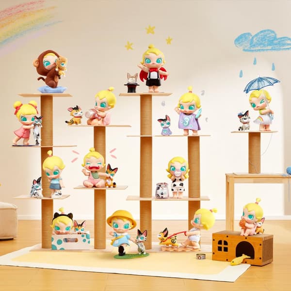 POP Mart Baby Molly & Baby Tabby Series Figures Vinyl Plush Blind Box
