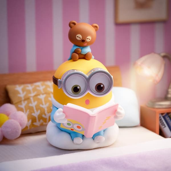 POP MART Minions Bedtime Stories by Bob and Tim Series Figures Vinyl Plush Blind Box