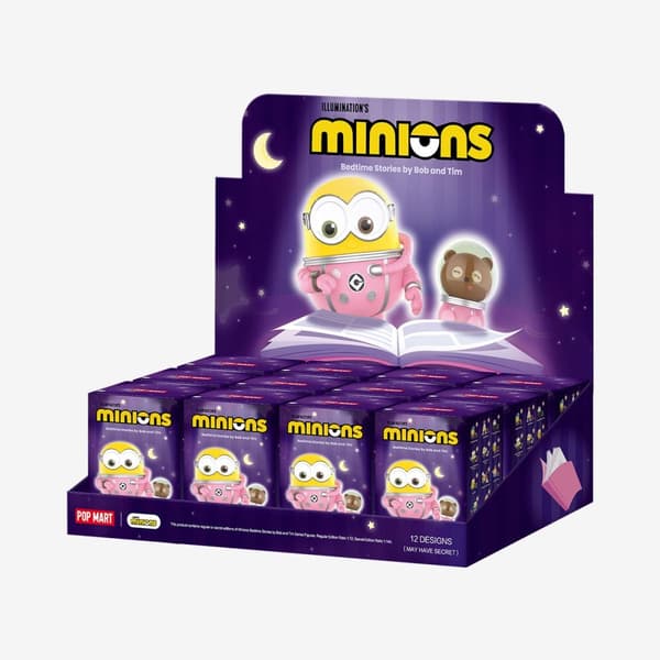 POP MART Minions Bedtime Stories by Bob and Tim Series Figures Vinyl Plush Blind Box