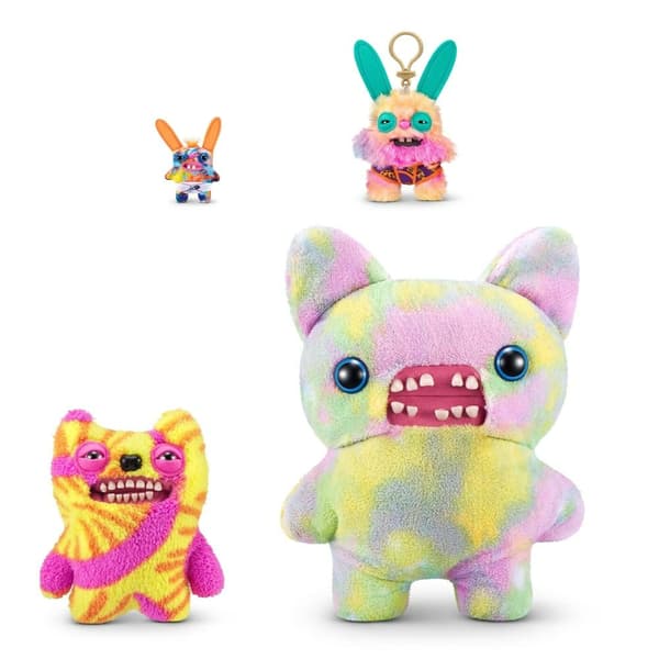 Fuggler® S4 Nøkkelring ca. 12 cm | Morsom Plysjfigur | Tilfeldig Modell | Kultsamlerfigur fra ZURU | Kawaii Veskeanheng