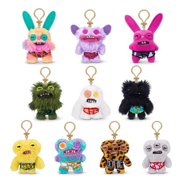 Fuggler® S4 Nøkkelring ca. 12 cm | Morsom Plysjfigur | Tilfeldig Modell | Kultsamlerfigur fra ZURU | Kawaii Veskeanheng