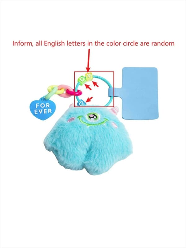Söt Pet Doll Nyckelring 17 cm | Trendig Bag Charm | Kawaii Samlarfigur | Slumpad Färg & Bokstav | Passar Även Mobilskal | Presenttips