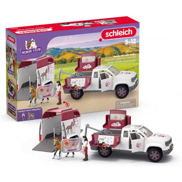 Schleich Horse Club 42704 Rörlig veterinär med släp