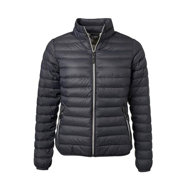 James and Nicholson Kvinnor/Damer Light Down Jacket Graphite/Silver M