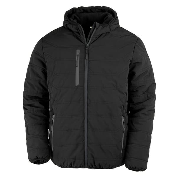 Result Genuine Recycled Kompass vadderad jacka för män Black XL