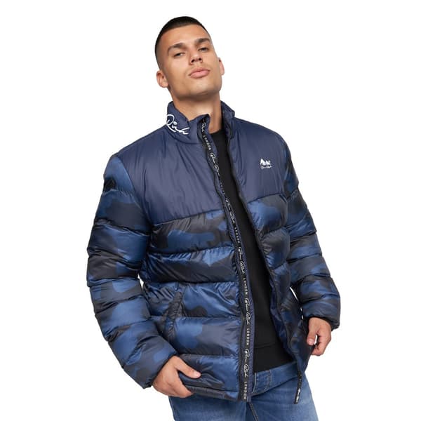 Born Rich Mens Carlito Camo Oversized Padded Jacket
