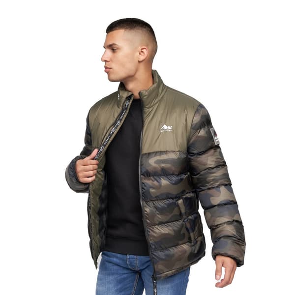 Born Rich Mens Carlito Camo Oversized Padded Jacket