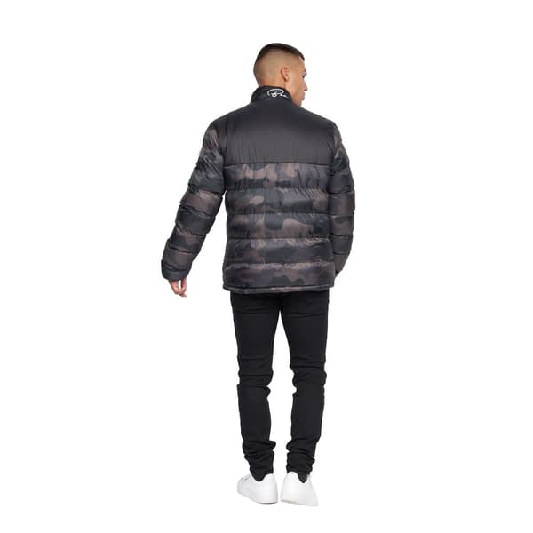 Born Rich Mens Carlito Camo Oversized Padded Jacket
