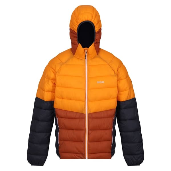 Regatta Mens Harrock II Baffled Padded Jacket Orange Pepper/Burnt Copper L