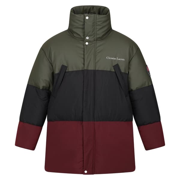 Regatta Mens Christian Lacroix Barbegal Baffled Padded Jacket Dark Khaki/Black XXL