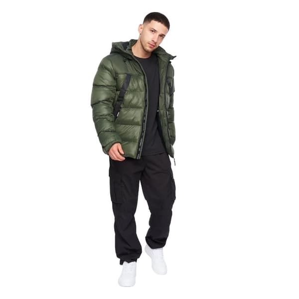 Crosshatch Mens Craystore Hooded Puffer Jacket