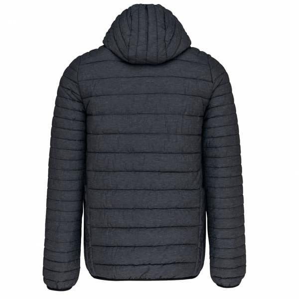 Kariban Mens Hooded Marl Lightweight Padded Jacket