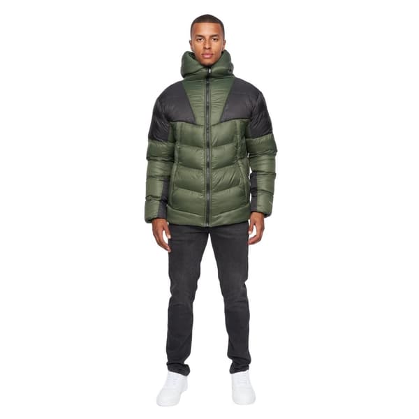 Duck And Cover Mens Raymax Contrast Panel Padded Jacket