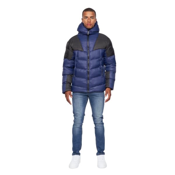 Duck And Cover Mens Raymax Contrast Panel Padded Jacket