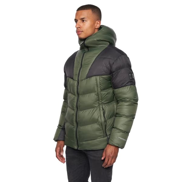 Duck And Cover Mens Raymax Contrast Panel Padded Jacket