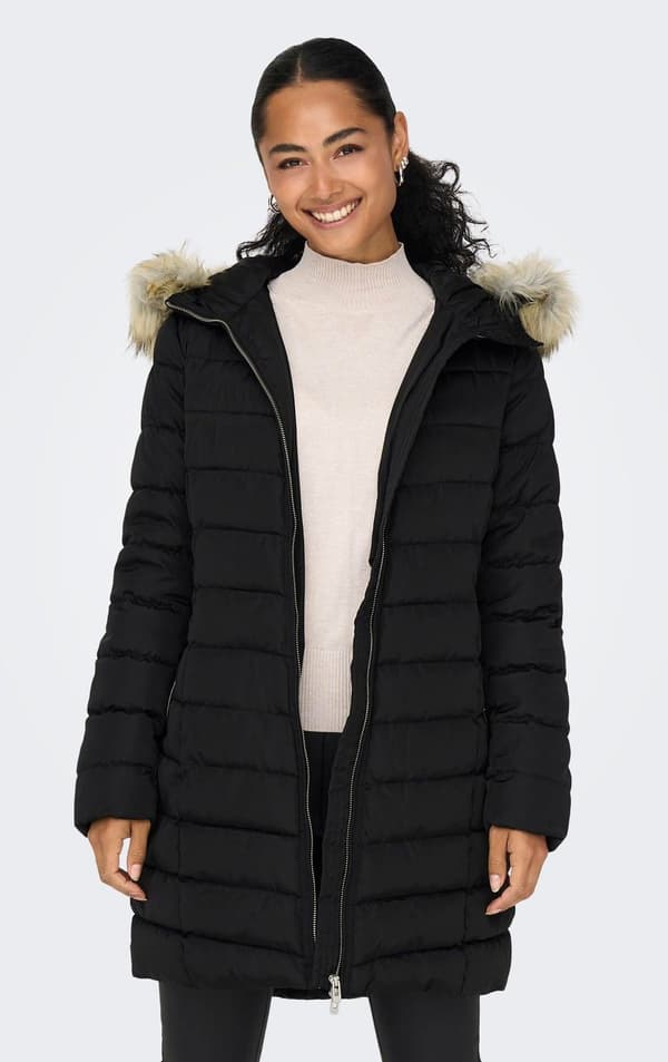 Only - onlNewellan Quilted Hood Coat