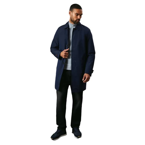 Maine Mens Padded Trench Coat Navy 5XL