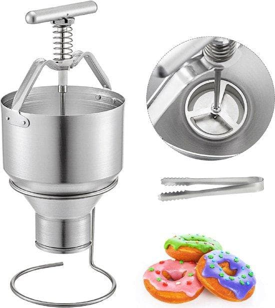 Munkmaskin - Donut maker - Perfekta munkar - Donut machine - Munkform - Rostfritt stål - 5 liter - Munk dispenser