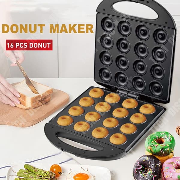 TD Donut Machine Donut Machine Hemlagad Frukost Machine Donut Machine 16 Hål Black Donut Machine