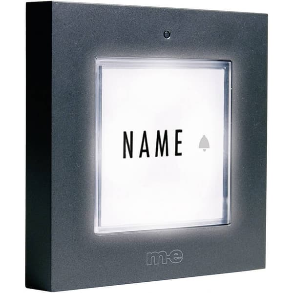 m-e modern-electronics KTB-1 A Klockplatta med namnskylt 1x Antracit 12 V/1 A