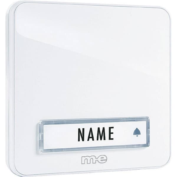 m-e modern-electronics KTA-1 W Klockplatta med namnskylt 1x Vit 12 V/1 A