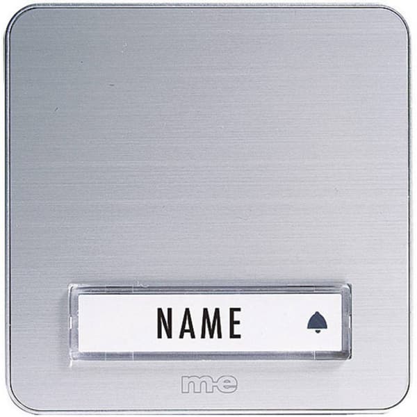 m-e modern-electronics KTA-1 A/S Klockplatta med namnskylt 1x Silver 12 V/1 A