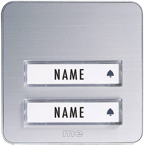 m-e modern-electronics KTA-2 A/S Klockplatta med namnskylt 2x Silver 12 V/1 A