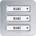 Miniatyrbild 1 av 2: m-e modern-electronics KTA-3 A/S Klockplatta med namnskylt 3x Silver 12 V/1 A