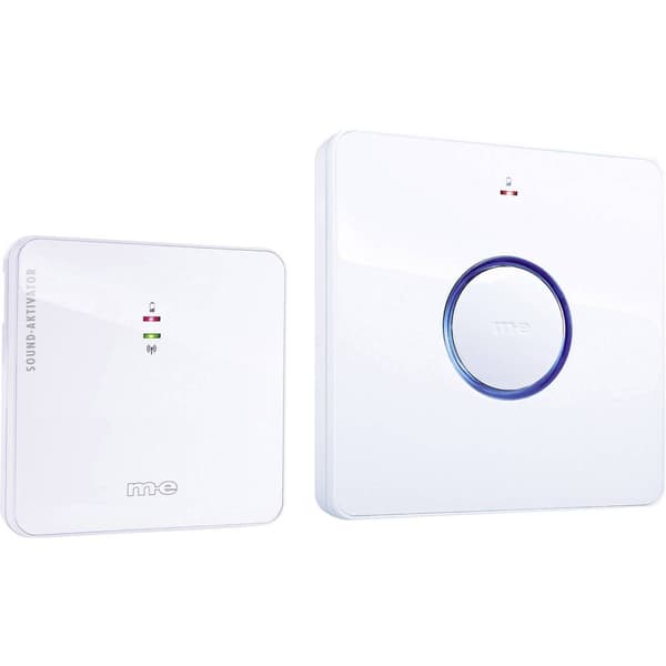 m-e modern-electronics 41094 Trådlös dörrklocka Komplett set ljudaktiv