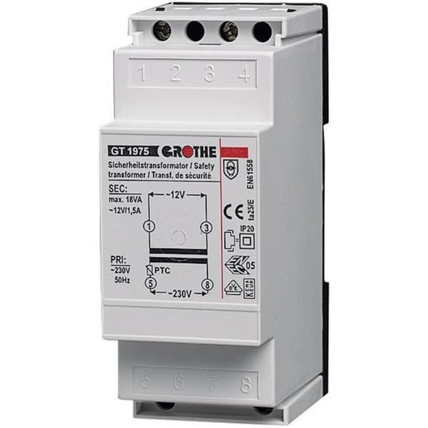 Grothe 14102 Klock-transformator 8 V/AC 2 A