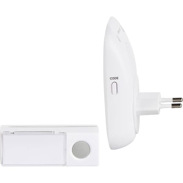 Trådlös gong Komplett set med namnskylt Heidemann 70807 HX Brilliant 230 V